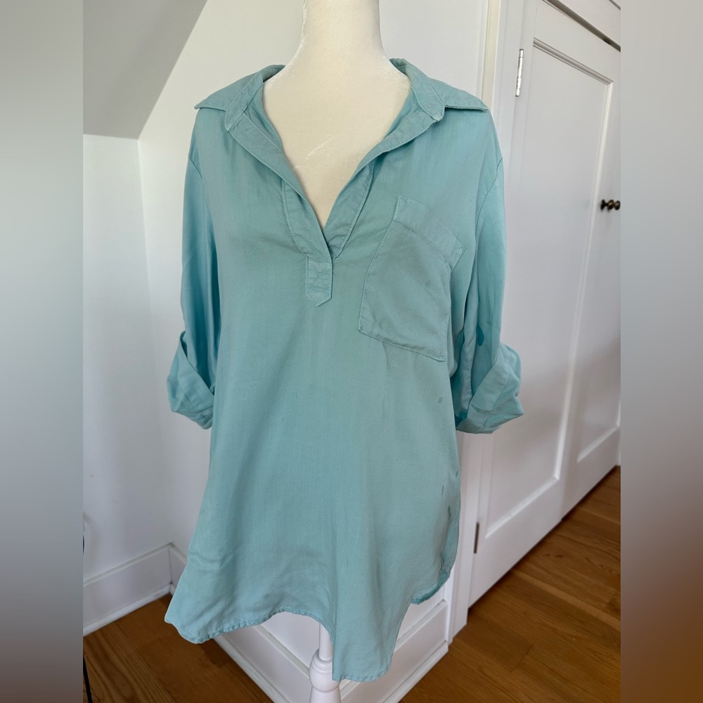 Side Stitch blue CYA top size small
